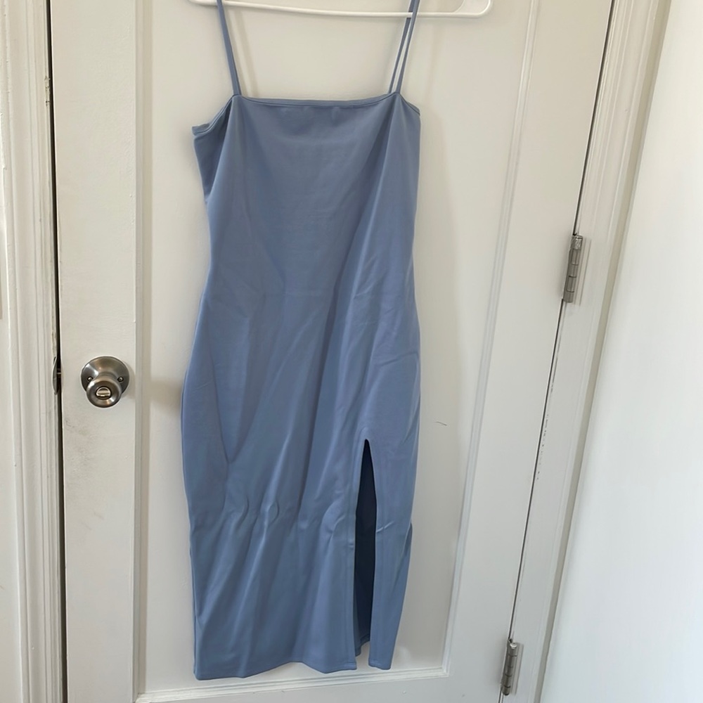 blue lovers and friends midi dress